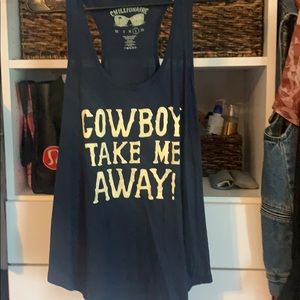 Cowboy take me away tank top